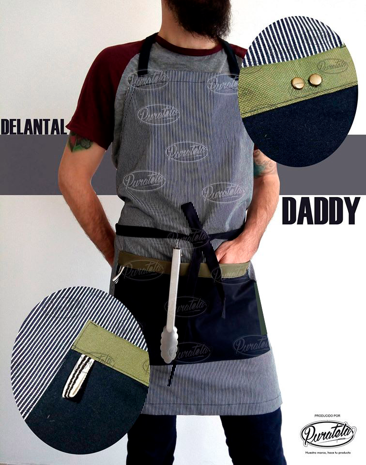 Delantal Daddy #delantal #cocinero #cocinera #cocina #barbero #bar #mozo #peluquero #peluquera #moza trabajos