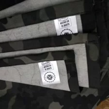 Etiqueta Satin Poliamida Blanca negra etiqueta para ropa